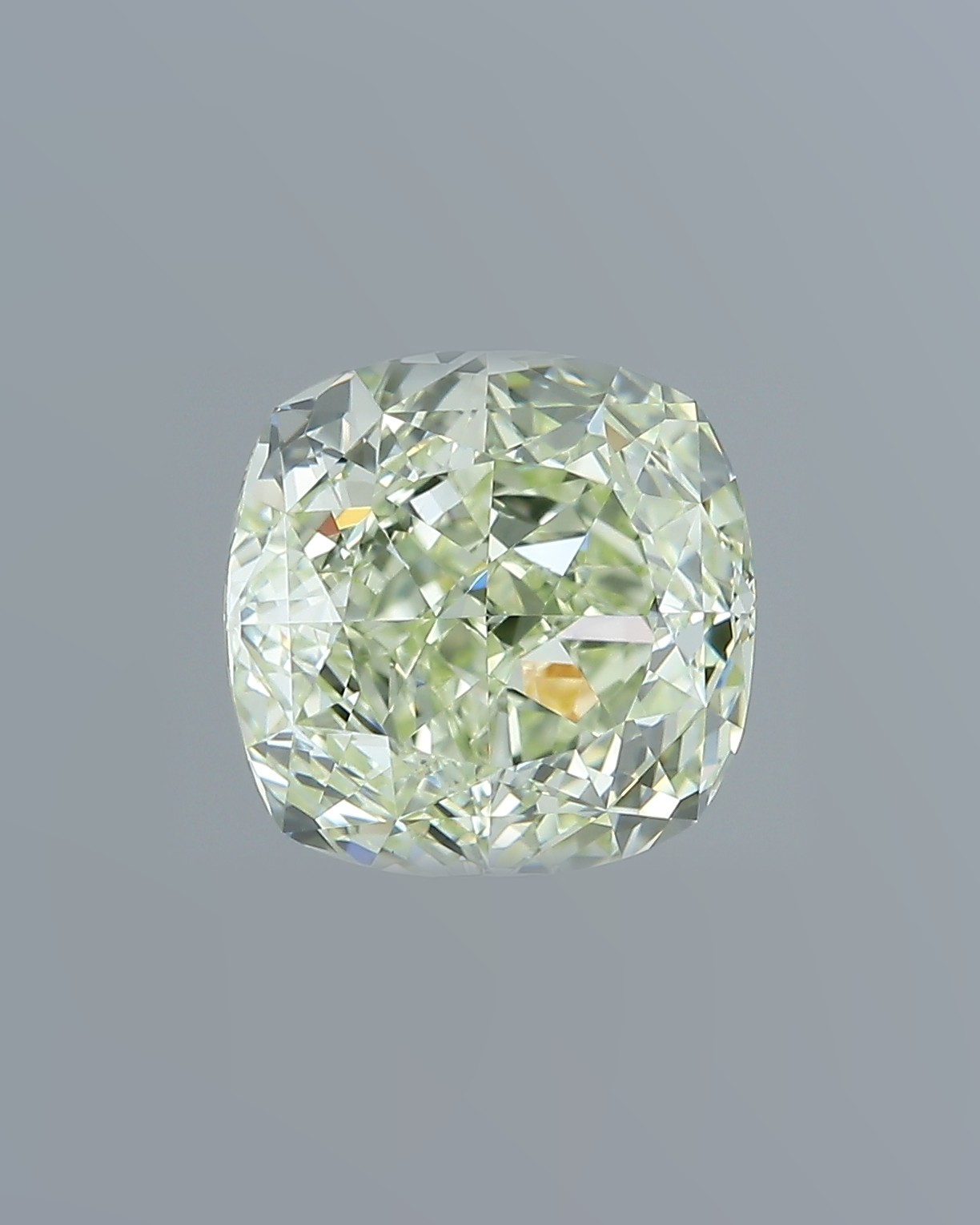 2.00 ct Cushion Fancy Colour Diamond, VVS1, Fancy Yellow-Green