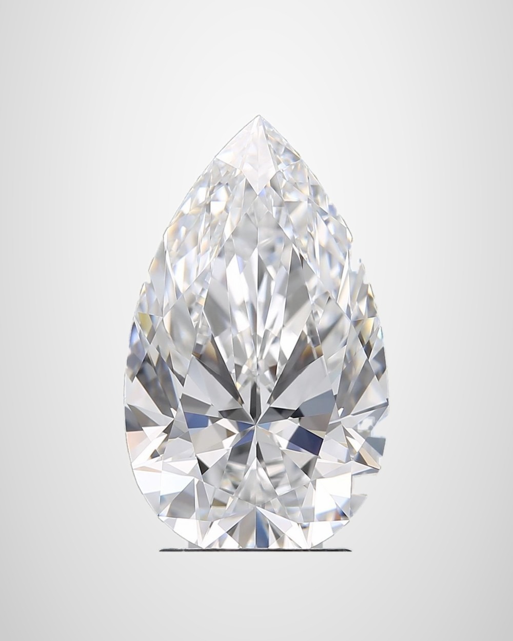 3.09 ct Pear Natural Diamond, D IF