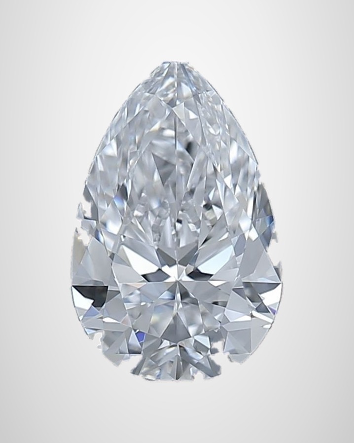 0.72 ct Pear Natural Diamond, D IF