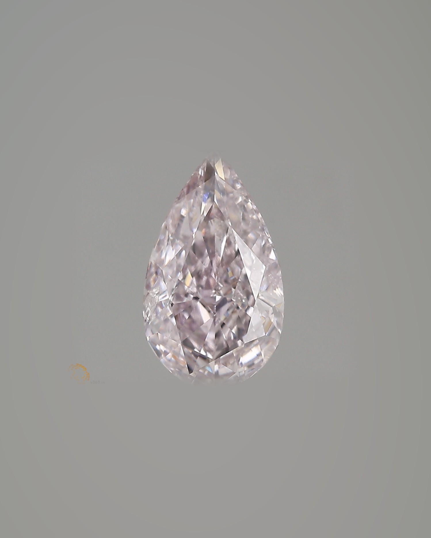 1.52 ct Pear Fancy Colour Diamond, SI2, Fancy Light Purplish Pink