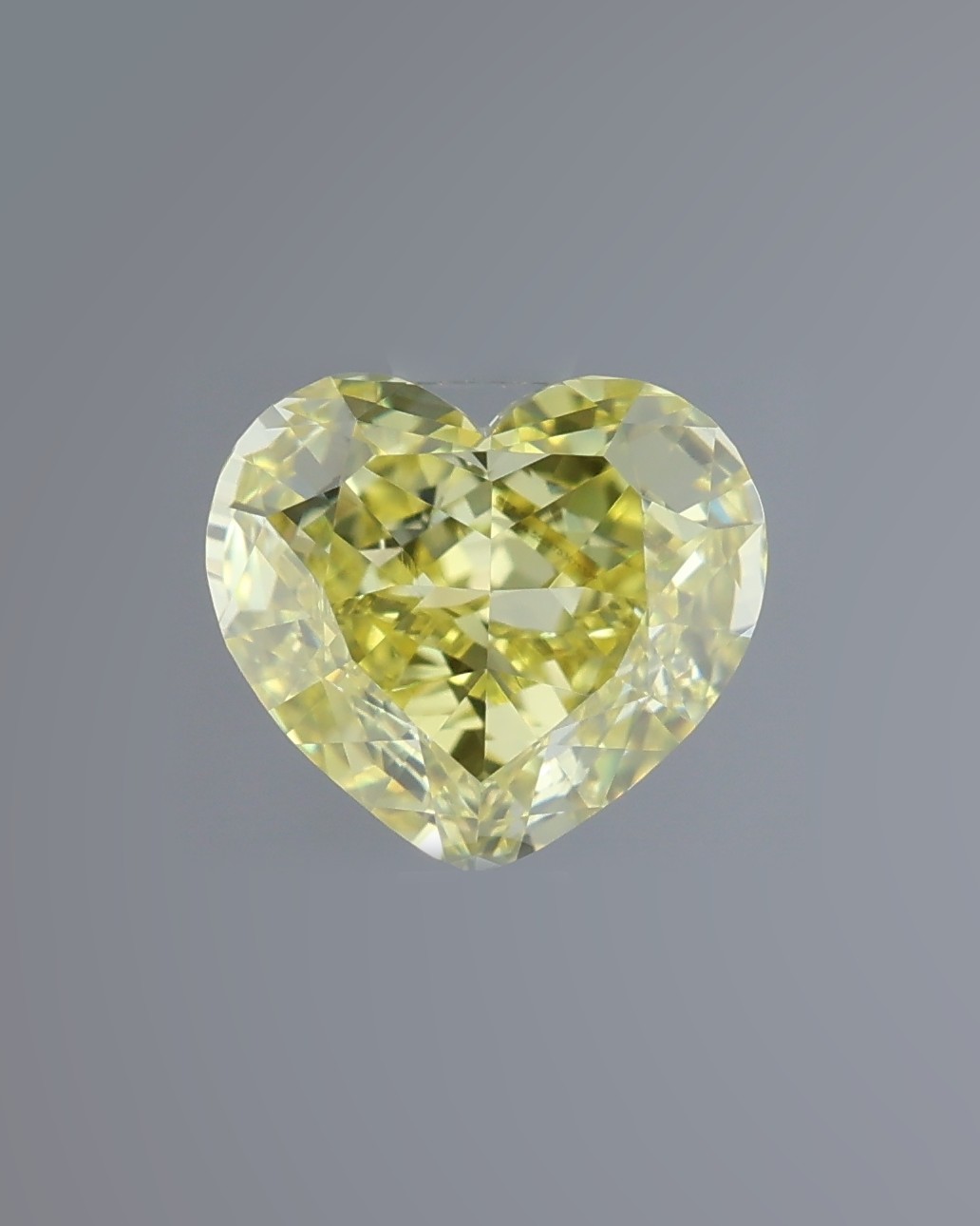 1.20 ct Heart Fancy Colour Diamond, VS2, Fancy Intense Yellow