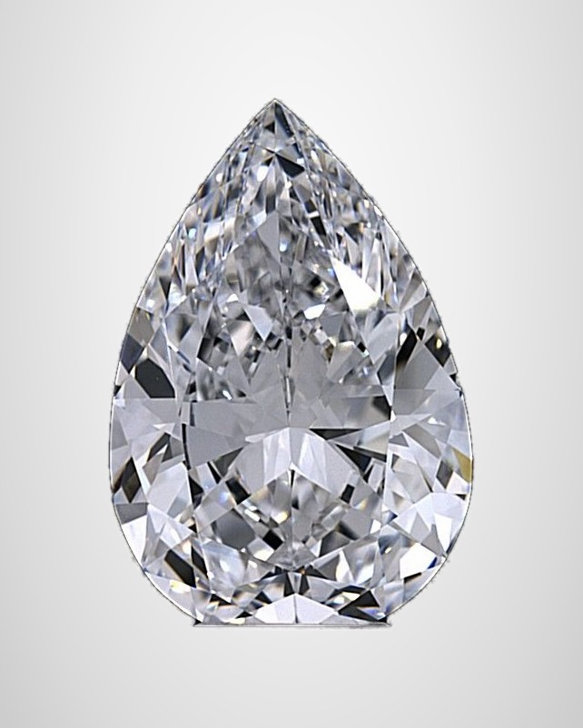 7.60 ct Pear Natural Diamond, D IF