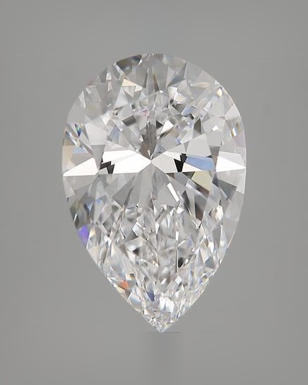 5.01 ct Pear Natural Diamond, D IF