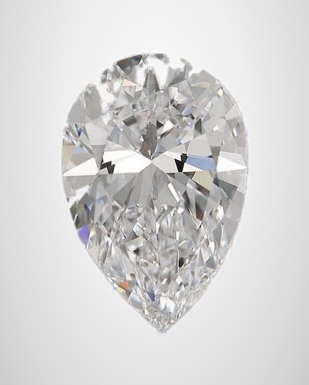 5.01 ct Pear Natural Diamond, D IF
