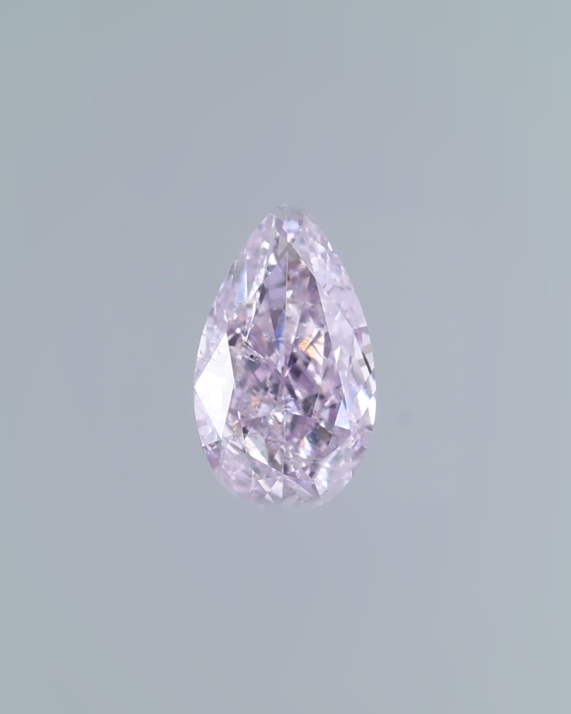 1.01 ct Pear Fancy Colour Diamond, I1, Fancy Intense Pink-Purple