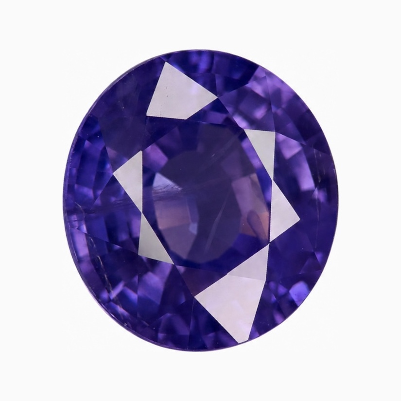 2.73 ct Oval Sapphire from Sri Lanka, Vivid violetish Purple