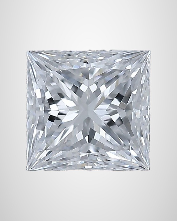 0.47 ct Princess Natural Diamond, D IF