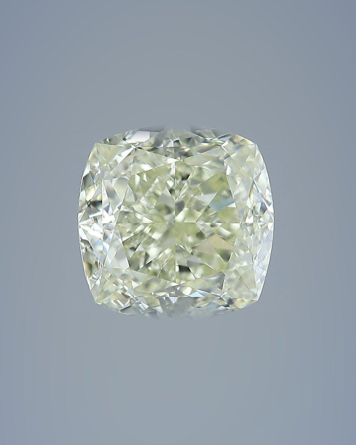 5.54 ct Cushion Fancy Colour Diamond, VS2, Fancy Light Yellow